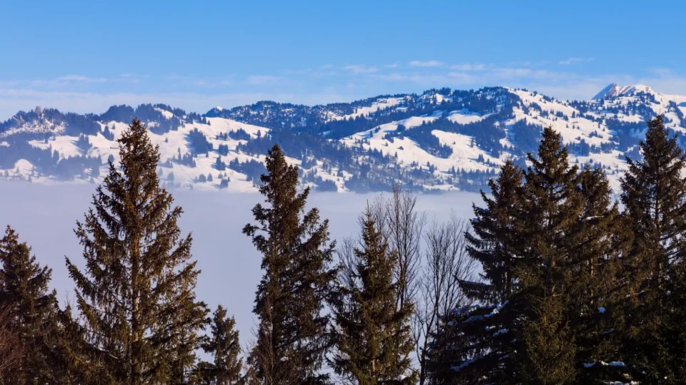 Swiss Alps above the fog - Maclear is a Zurich-based P2P lending platform